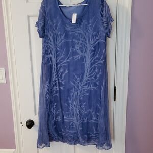 Soft Surroundings Blue Midi Dress